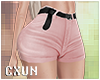 M - Pink w/Belt Shorts
