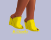 Yellow Wedge Clogs