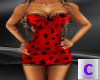 Heart Red/Black Scallope