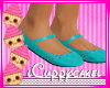 !C Teal Slippers Shoe 