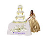 wedding cake with table