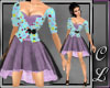 Awilda Dress Purple Dott