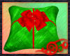 Green and Red Pillow