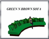 (TSH)GREEN N BROWN SOFA