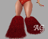 Valentine Red Fur Boots