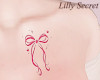 ribbon tattoo coquette
