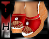 [H] Red Wedge Heels