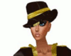 woman mafia hat