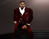 Ruby Red Suit/Ascot