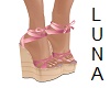 F/PINK SANDALS WITH BOW