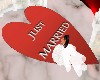JUST MARRIED HEART RUG