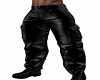 Leather Pocket Pants-BLK