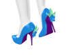 <Uni> Blue Flower Heels