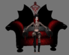 Couple cuddling throne