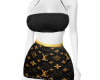LV Dress Black Gold
