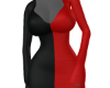 VF F red black dress