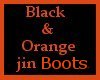 Blk/Org Jin Boots