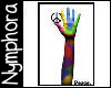 {N} Rainbow Peace Hand