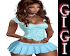 GM Lace skirt set Blue