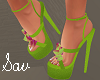 Mint/Pink Bow Spikes