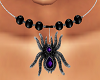 Purple Spider Necklace