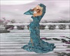 elegant teal gown