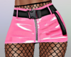 Pink Latex Mesh Skirt