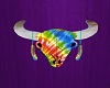 Country Hippie Cow Skull