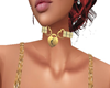 GOLD 'Q' HEART COLLAR