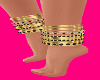 Gold Onyx  Anklets