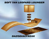 Soft Tan Leopard Lounger