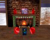 christmas fire place