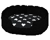 Pet Bed Black Hearts