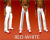 (CB) RED-WHITE PANTS