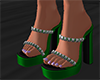 Green Toxic heels