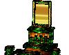 Emerald candle fireplace