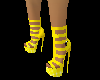 yellow N black heels