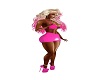 pink latex outfit