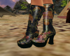 (B) Hot Floral Boots