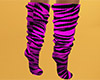 Pink Tiger Stripe Socks Tall (F)