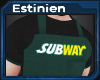 Subway apron+shirt