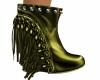 gold spiked tassel boot