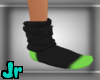 green/blank socks