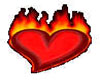 Flaming Heart Sticker