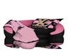 pink&black comfy chair