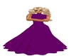purple long gown 