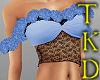 Flowered Top in Babyblue