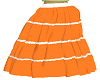 boho skirt orange & whit