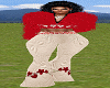 PANTALON CUIR (ROSES)