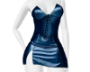 lather blue short dress